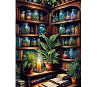 Paint by Number for Adult,Green Plants DIY Oil Painting Kits on Canvas for Beginner,with Brushes and Acrylic Pigment,Paint by Numbers Arts and Crafts Kit for Home Decor with frame,50x65cm