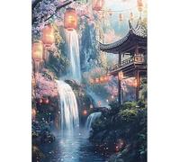Paint by Number for Adult,Loft Lake DIY Oil Painting Kits on Canvas for Beginner,with Brushes and Acrylic Pigment,Paint by Numbers Arts and Crafts Kit for Home Decor with frame,60x90cm