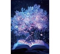 Paint by Number for Adult,Purple Tree of Life DIY Oil Painting Kits on Canvas for Beginner,with Brushes and Acrylic Pigment,Paint by Numbers Arts and Crafts Kit for Home Decor Without Frame,40x50cm