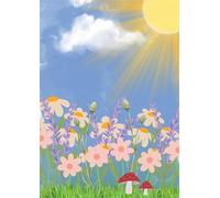 Paint by Number for Adult,Sun Flower Field DIY Oil Painting Kits on Canvas for Beginner,with Brushes and Acrylic Pigment,Paint by Numbers Arts and Crafts Kit for Home Decor with frame,50x65cm