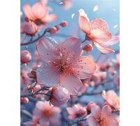 Paint by Number for Adults Fleur, Rose Paint by Number, DIY Canvas Oil Painting Kit for Kid, Toile créative Peinture L'art artisanal Débutants, Pour la décoration murale à la maison 50x70cm Q-206