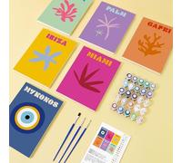 Paint by Number Kit for Adults Beginner, Retro Cocktail Hand-painted Paint Art, Framed Easy Canvas DIY Acrylic Pigment Drawing Paintwork, for Bar Room Wall Decor (Simple drawings)