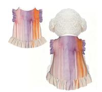 Paint Flow Down S Vêtements pour petits chiens - Tenue d'été mignonne pour chiot, vêtements doux et respirants pour chat