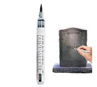 Paint Marker Pen, Quick Dry Ink, Waterproof Tombstone Tool, Fine Tip Precision, Permanent Craft Supply, Smooth Writing, for Metal Model Jewelry Rubber Rock Wood Crafts Memorial Day Home 16x1.5x1.5cm