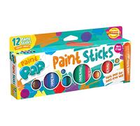 Paint Pop Bâtons de peinture pour enfants - Lot de 12 couleurs assorties - Twist & Paint, sans désordre, action à séchage rapide, nettoyage facile, couleurs vives, multi-surfaces