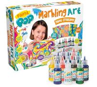 Paint Pop - Kit de création de peinture pour marbrure - Mélange créatif, mélange et peinture - Amusant pour les enfants - Installation facile, nettoyage, séchage rapide - Comprend 12 peintures, 10