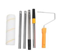 Paint Roller Extension Pole Kit with 9in Roller Brush - Stainless Steel Detachable Telescopic Rod, & Efficient Painting for Home & Use