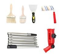Paint Roller Kit, Painting Roller Set with MultiAngle Extender Pole and Brush, 11,81 x 7,87 x 3,94 inches Easy Grip Handle, Smooth Coverage Finish for Ceilings, Doors, Cabinets, Fences, Deck