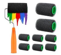 Paint Roller Kit, Wall Paint Brush, Home Painting Set, 10 Pieces Included, Small Applicator Tools, Replacement Covers, Smooth Texture, Easy to Use, Perfect for Interior, Exterior, 27x9x13.5cm