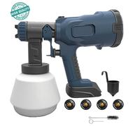 Paint spray gun, 600W spray gun contains three patterns and a complete set of cleaning kits,suitable for house painting, furniture.