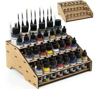 Paint station support peinture maquette. Support de rangement en bois pinceaux warhammer porte pot peintures army painter brush holder vallejo paint-station (Support A)