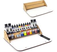 Paint station support peinture maquette.Support de rangement en bois pinceaux warhammer porte pot peinture citadel vallejo tamiya acrylique hobbyzone (Tableau U)