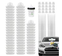 Paint System Hard Cup - 4x10cm Car Painting Kit with Clear Scale | No-Wash Paint Sprayer Mixing Cup | Paints Tools, Equipment with 50 Cups and Lids System Spray Guns and Accessories