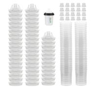 Paint System Hard Cup - Kit de flacon pulvérisateur gradué, kit de peinture pour voiture avec échelle transparente, 50 tasses intérieures et système de bouchons | Outils et équipement de peinture avec