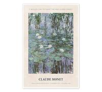 Paint the Way a Bird Sings Poster de Claude Monet 40 x 60 cm Bleu Tableaux Décoration murale