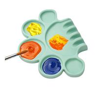 Paint Tray Palette, Color Mixing Plate Edges, 8 inches Silicone Palette with Non Stick, Art Supply Tray with Easy Clean Feature, Drawing Accessory for Kids Adults Boys Girls