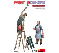 Paint Workers With Accessoires Figurine 1:3 5 Plastique Model Kit Miniart