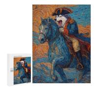 Painted Wolf on Horseback Puzzle 1000 Pièces Educa Jouet en Bois Cadeau Unique Décoration Intérieure Jeu Éducatif Challenge Toy Adultes Et Enfants À Partir De 14 Ans 500 PCS