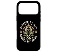 Painter by Day Gamer by Night Console Games Lover Gaming Coque pour iPhone 17 Pro Max