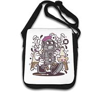 Painter Robot I Love Painting Steampunk Robot Sac à bandoulière Blanc