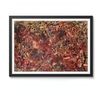 Painting A Jackson Pollock, affiche de peinture expressionniste abstraite, art emblématique pour les intérieurs modernes, décoration murale pour la maison, le bureau, 50 x 70 cm (cadre noir) - 53 x 73