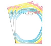 Painting Art Lot de 30 cartes d'invitation élégantes pour fête prénatale 12,7 x 17,8 cm