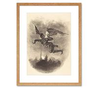 PAINTING DELACROIX MEPHISTOPHELES WITTENBERG FAUST FRAMED PRINT F12X3290