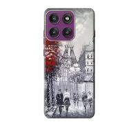 Painting of Tower Paris Etui Coque Housse pour Motorola Edge 60 Pro