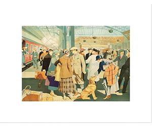 Painting Perth Rail Station Train Scotland Britain Framed Art Print B12X7425