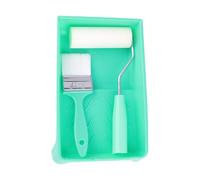 Painting Roller Kit, Compact Short-Handled Paint Roller Set With Tray, 9.06x5.71x1.77 inches House Projects Renovation Tool for Doors Decks Crafts Touch-Ups Fences Cabinets