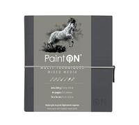 PaintON Gris carnet cousu 32F 14x14cm 250g - Gris