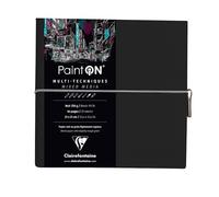 PaintON Noir carnet cousu 32F 19x19cm 250g - Noir