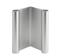 Pair Candleholder Bougeoir Muuto L 10 x H 18 cm / Aluminium - 5713292852299