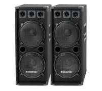 McGrey Paire DJ-2222 Enceintes DJ PA à 2 Niveaux 2X 30cm (12") Subwoofer 2000W (Passif, Système 2 Voies, Boîtier Bois)
