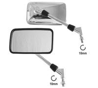 Pair Miroir Retroviseurs approuvé Rearview Moto Scooter Chrome A-Pro Gros M10