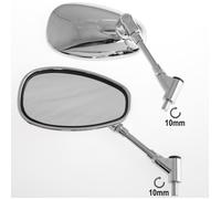 Pair Miroir Retroviseurs Custom style Rearview Moto Scooter Chrome A-Pro