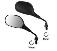 Pair Miroir Retroviseurs M10 Rearview Moto Scooter Noir M10 mm E13 approuvé