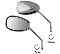Pair Miroir Retroviseurs Rearview Moto Scooter Chrome A-Pro 10 mm M10
