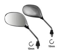 Pair Miroir Retroviseurs Rearview Moto Scooter Chrome A-Pro Custom M10 Universel