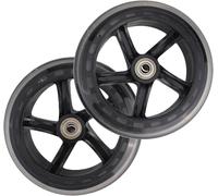 Pair Of Wear-Resistant Pu Replacement Wheels Perfectly Suitable For Various Uses (125mm X 24mm Translucent)