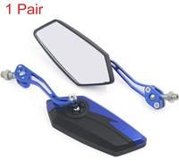 Paire 10mm orientable à 360 degrés vélo Moto rétroviseur Universel Bleu Noir