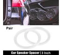 Paire 3 Pouce Voiture Acrylique Haut-parleur Anneau Entretoise Encastré Lunette 77mm ID