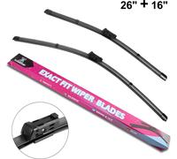 Paire Avant Pare-brise Balais Essuie-glace pour Voiture 26 Pouce + 16 Pouce