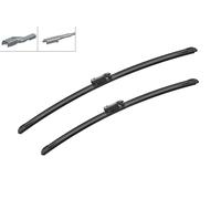 Paire Balais Aerotwin Arrière Bosch pour Fiat / Land Rover / Volvo