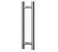 Paire bâton de maréchal inox 304 poignée tirage droit Ø32 L.400 axe 300 mm - 694