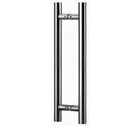 Generique Paire bâton de maréchal inox 304 poignée tirage droit Ø32 L.600 axe 400 mm - 695