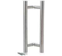 Paire bâton de maréchal inox 304 poignée tirage droit ø32 l. 600 axe 400 mm - 695 G