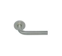 Paire béquilles Inox 304 1 coude C7 sur rosace Balsac - ressort rappel ép.38/50 mm - 170