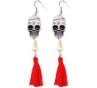 paire boucles d'oreilles crânes adulte - boland 72168 Rouge G