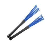 Paire Brosses de Tambour en Nylon Rétractables, Bleues pour Jazz et Rock | Poignées Confortables, Usage Musical pour Musiciens et Batteurs, Style Professionnel, Bleu, Duo